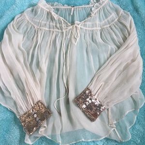Free People Peasant Sequence Blouse
